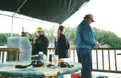 Fishing on the Barge