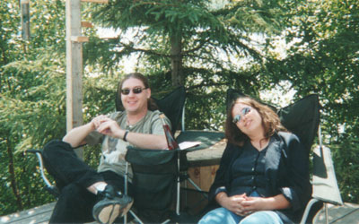 Mike and Kari on the porch