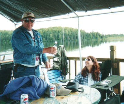 Fishing on the Barge