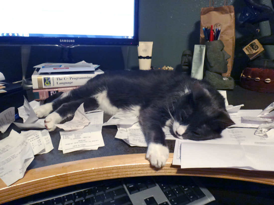 Cirrus and the receipt pile