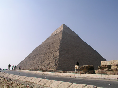 Close-up of a pyramid