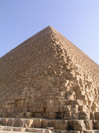 Close-up of a pyramid